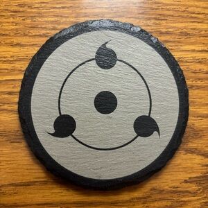 Naruto Sharingan Laser Engraved Slate Coaster
